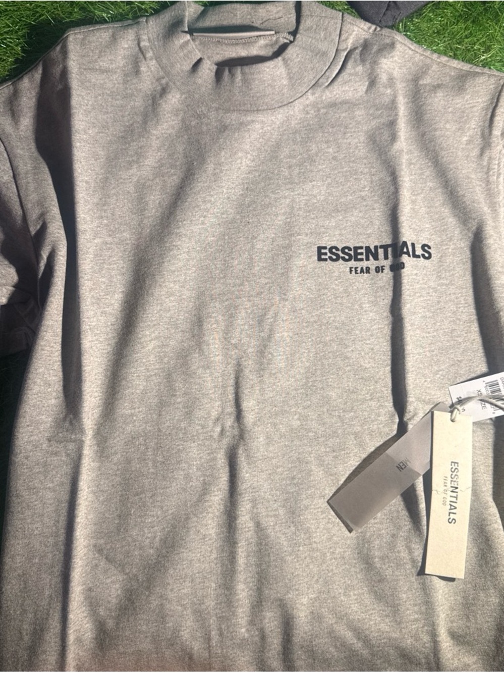 Essentials Heather Gray Logo Crewneck Tee